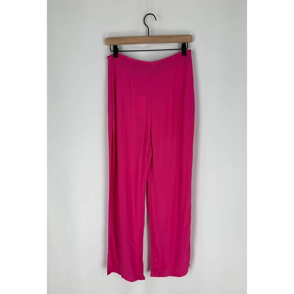 Flynn Skye Pink High Rise Crepe Pants Womens Medium New Trouser - Picture 1 of 7